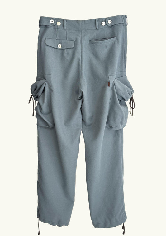 C/WOOL TWILL CARGO PANTS