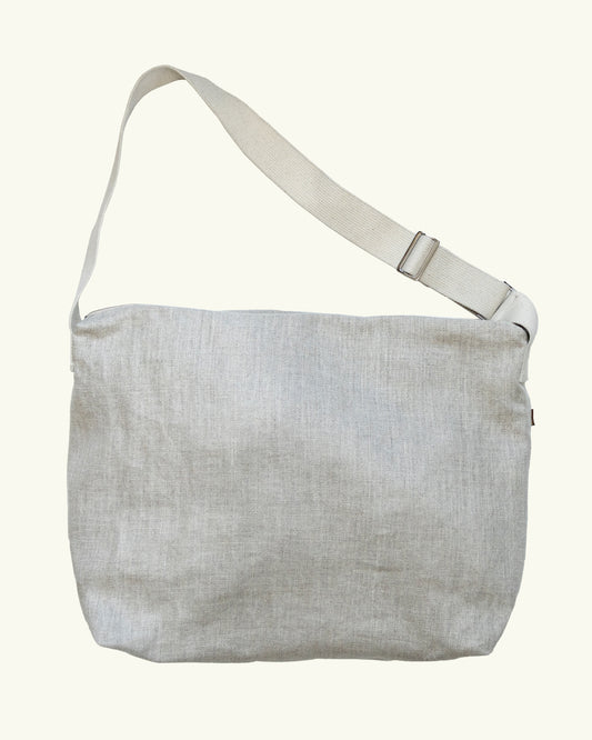 HEAVY LINEN RESORT BAG -NATURAL-