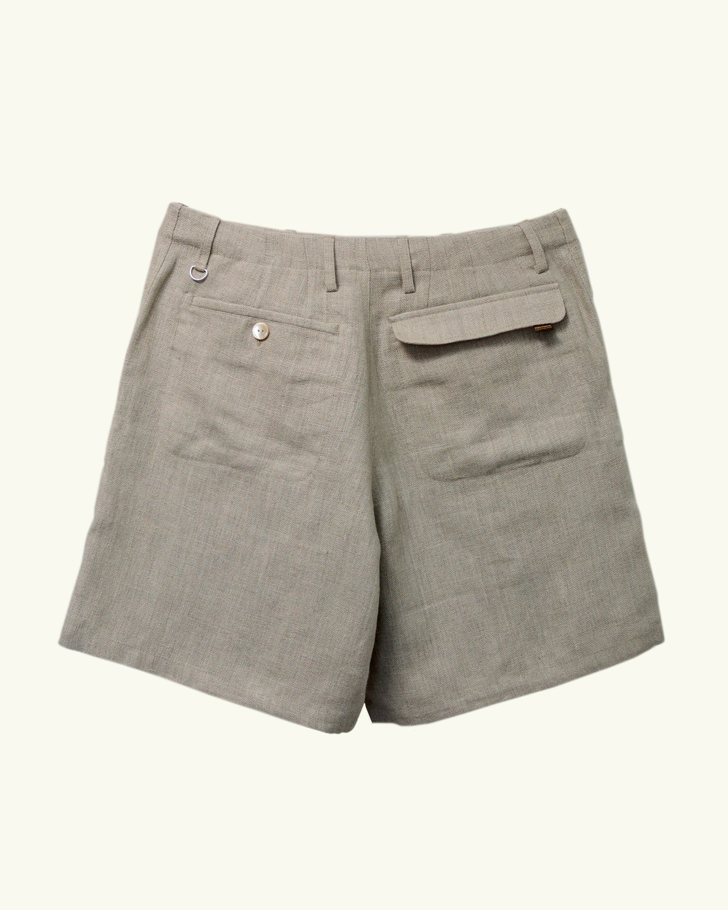HEAVY LINEN RESORT SHORT PANTS  -NATURAL-
