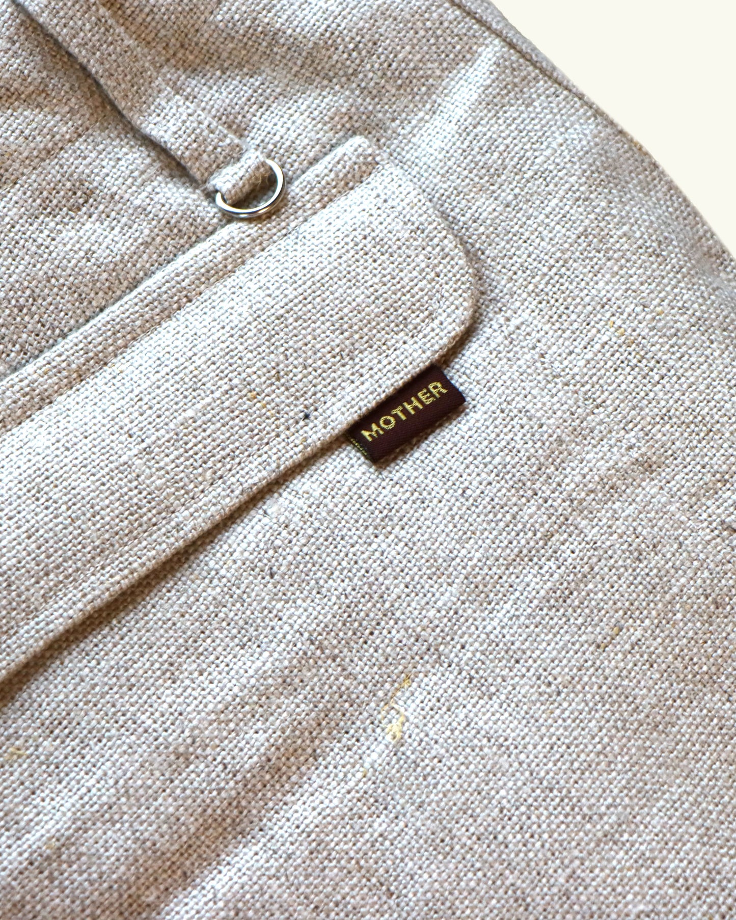 HEAVY LINEN RESORT SHORT PANTS  -NATURAL-