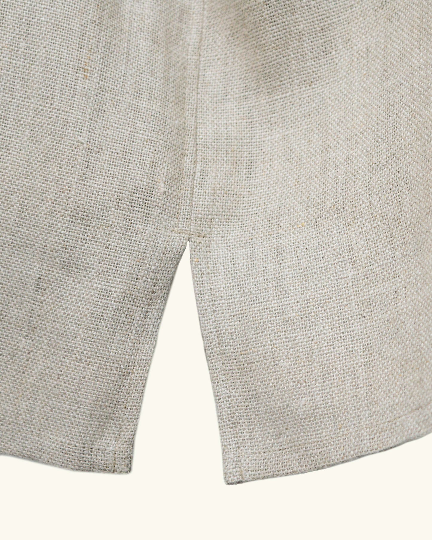 HEAVY LINEN RESORT S/S SHIRT -NATURAL-