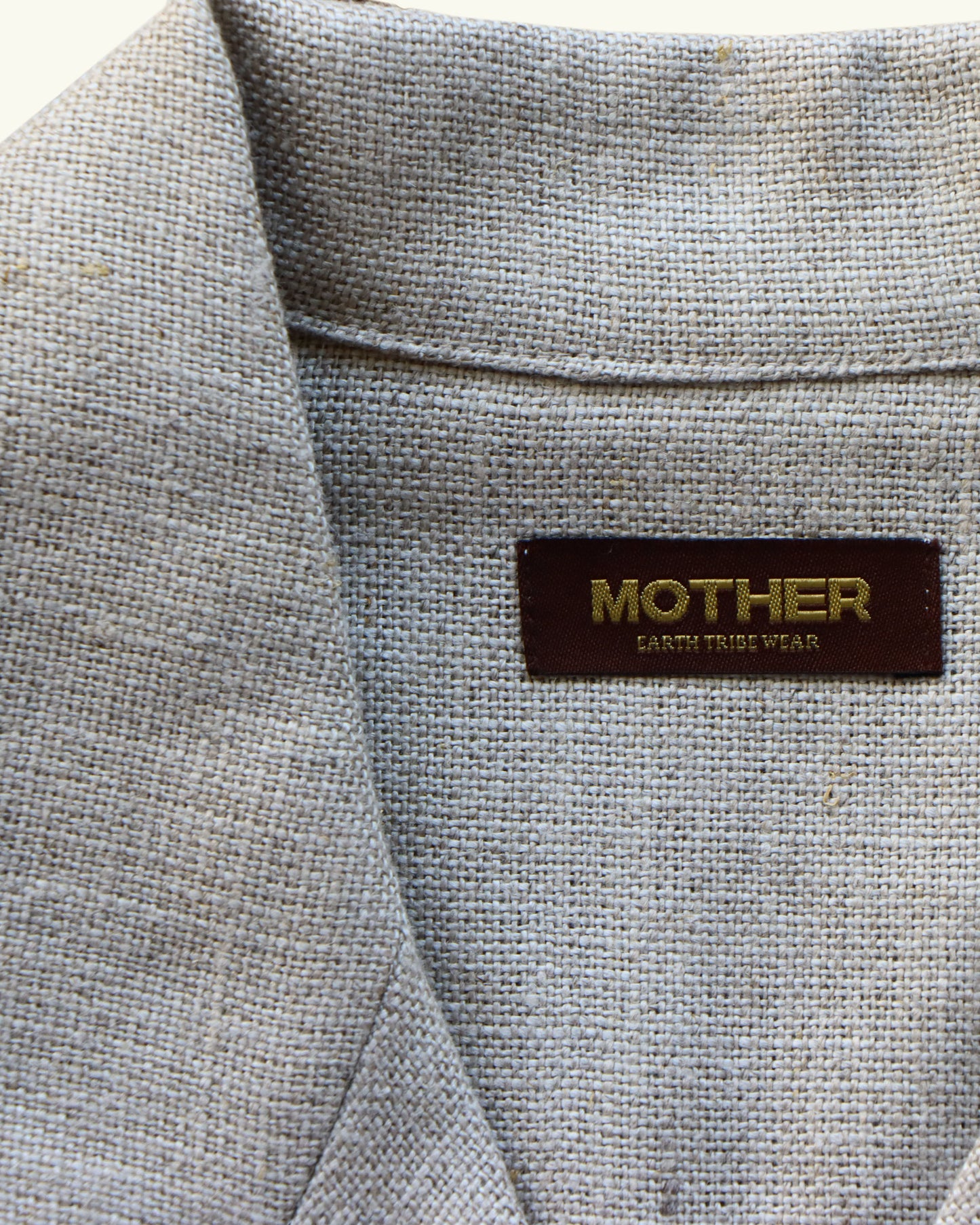 HEAVY LINEN RESORT S/S SHIRT -NATURAL-