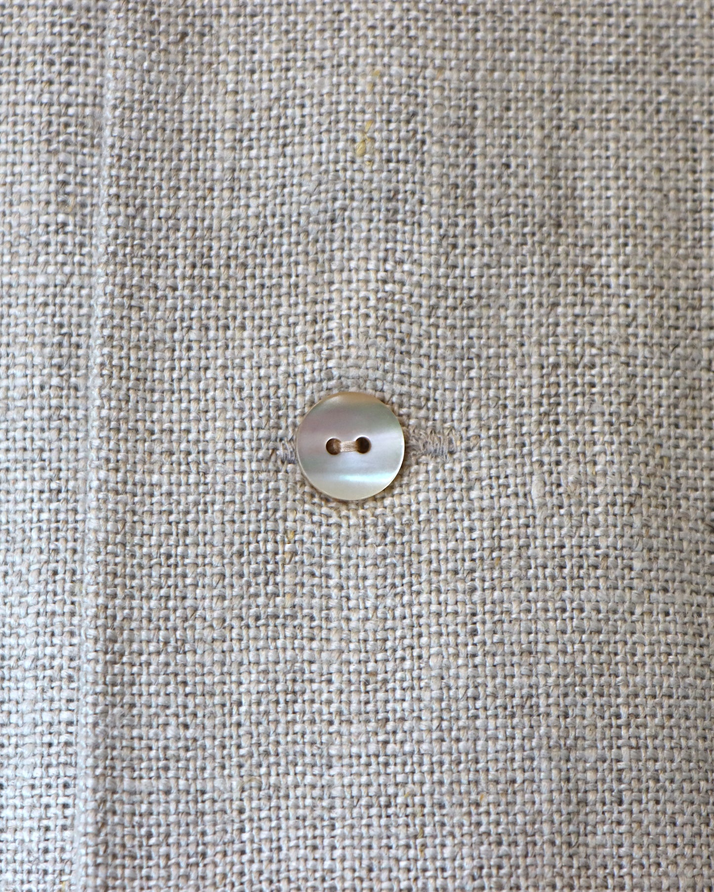 HEAVY LINEN RESORT S/S SHIRT -NATURAL-