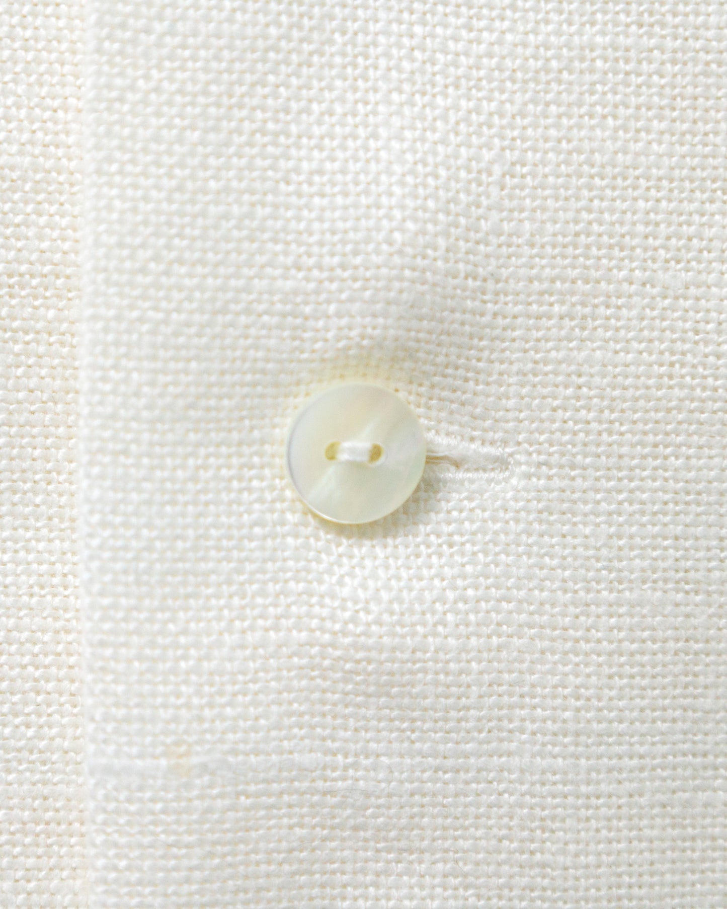 HEAVY LINEN RESORT S/S SHIRT -WHITE-