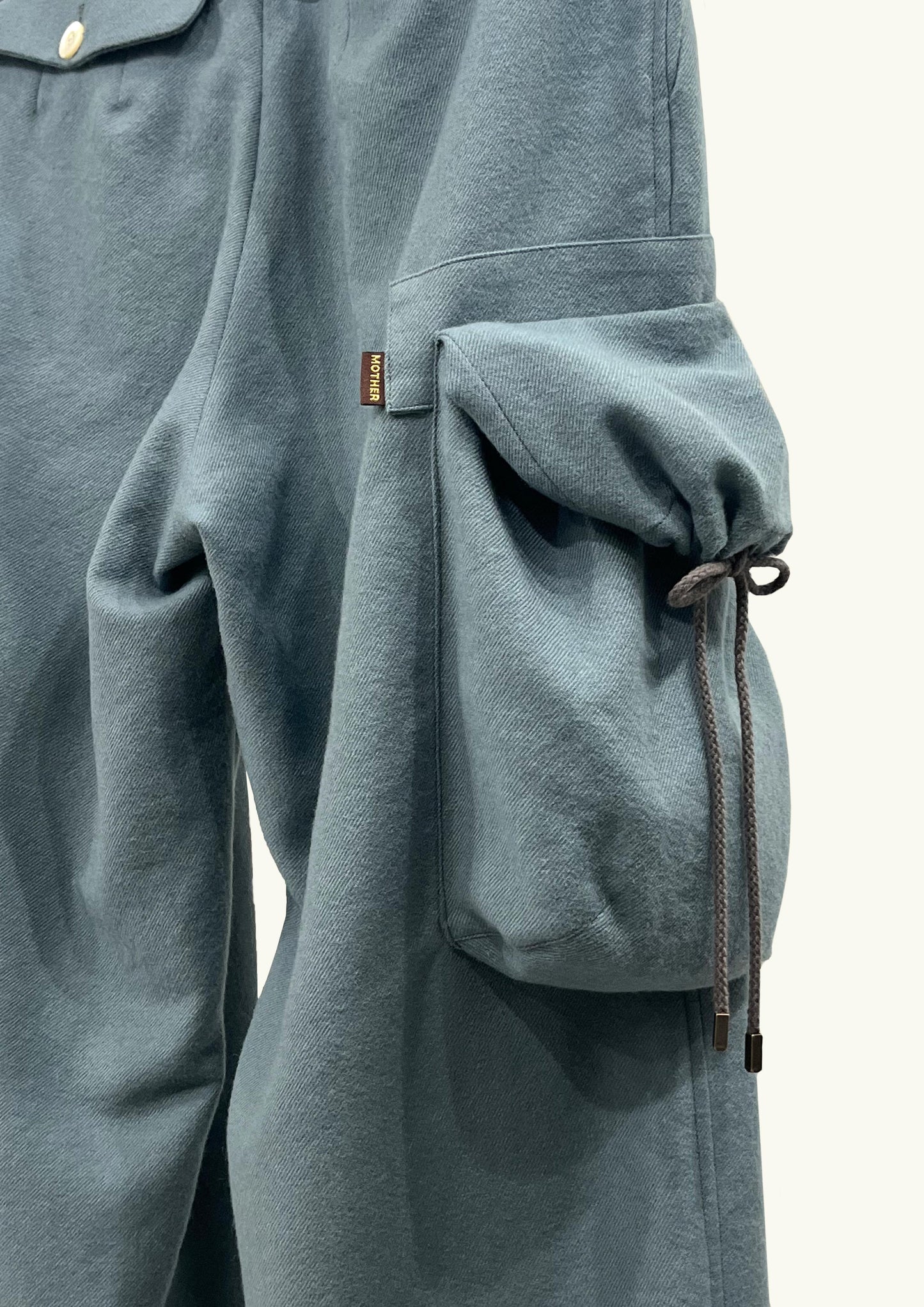 C/WOOL TWILL CARGO PANTS