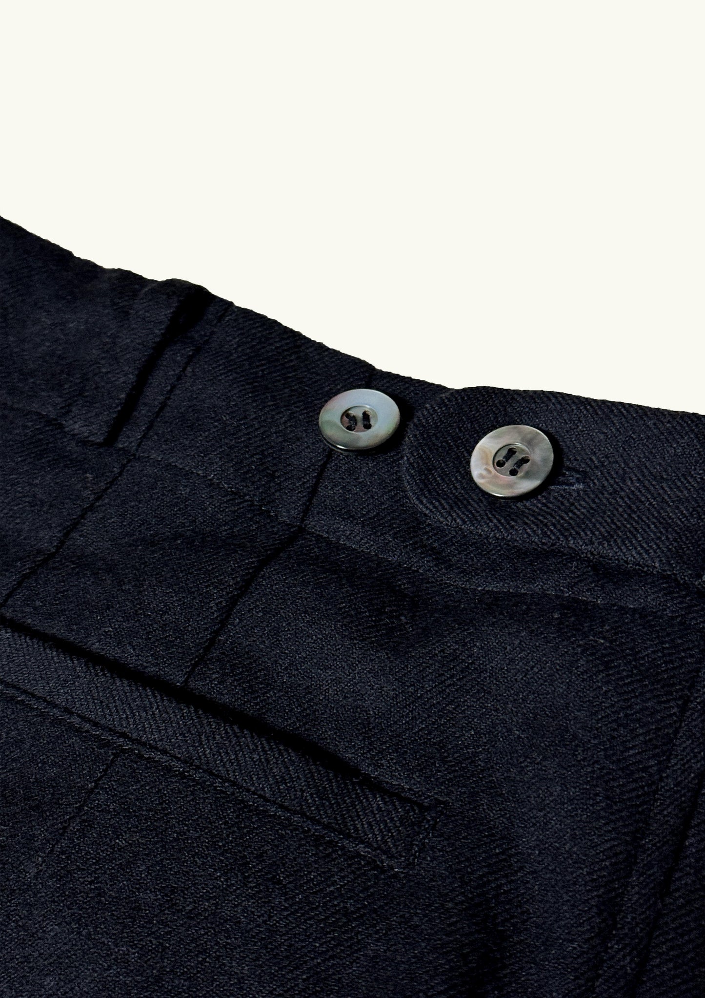C/WOOL TWILL CARGO PANTS