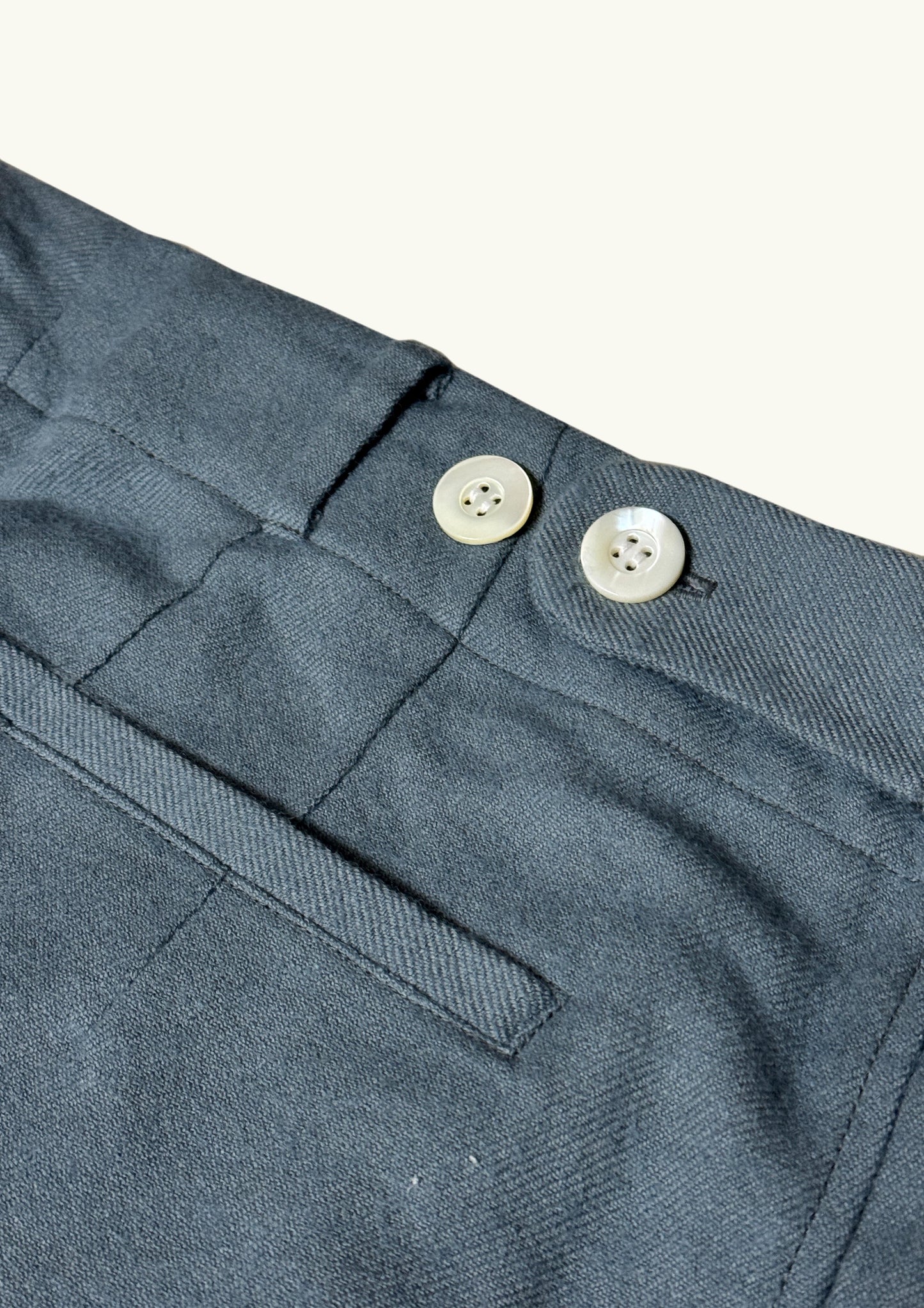 C/WOOL TWILL CARGO PANTS