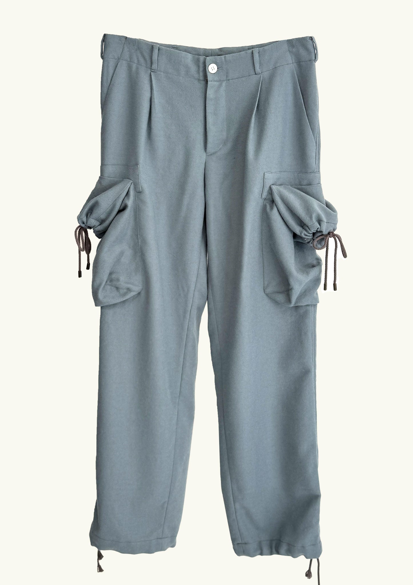 C/WOOL TWILL CARGO PANTS