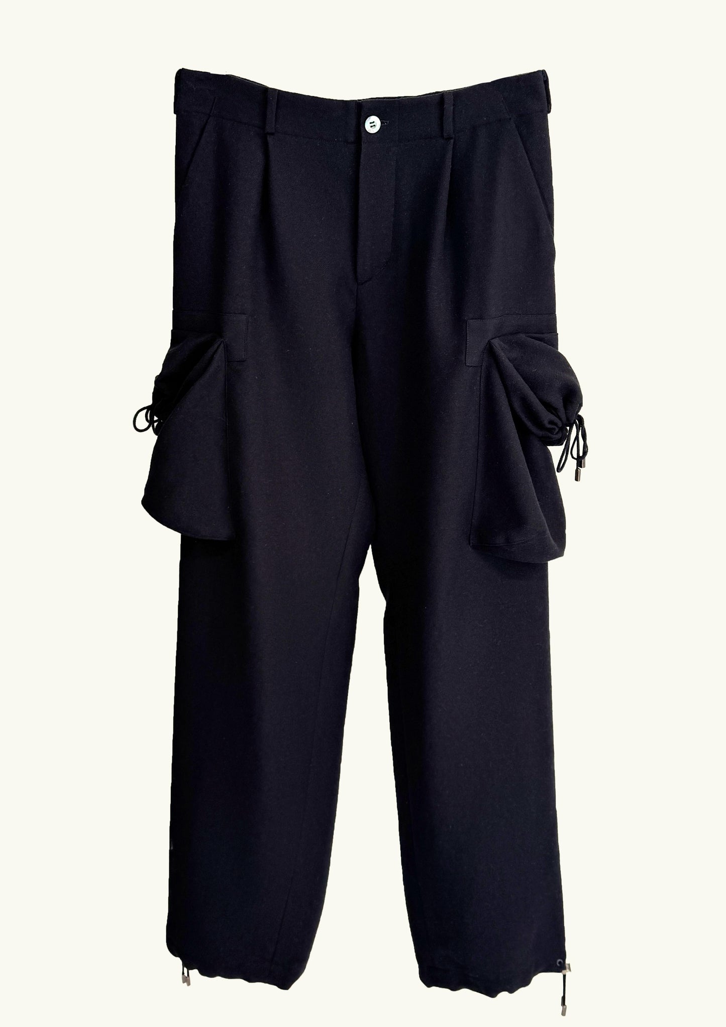 C/WOOL TWILL CARGO PANTS