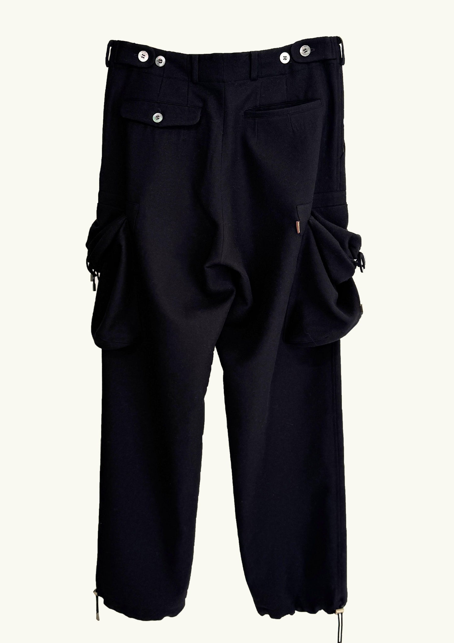 C/WOOL TWILL CARGO PANTS
