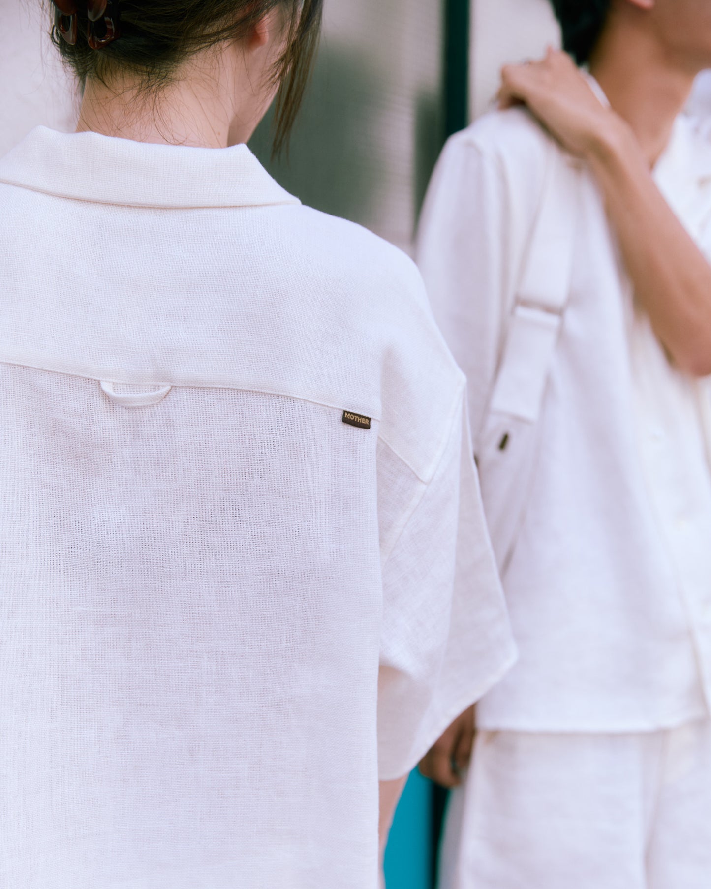 HEAVY LINEN RESORT SHORT PANTS  -WHITE-