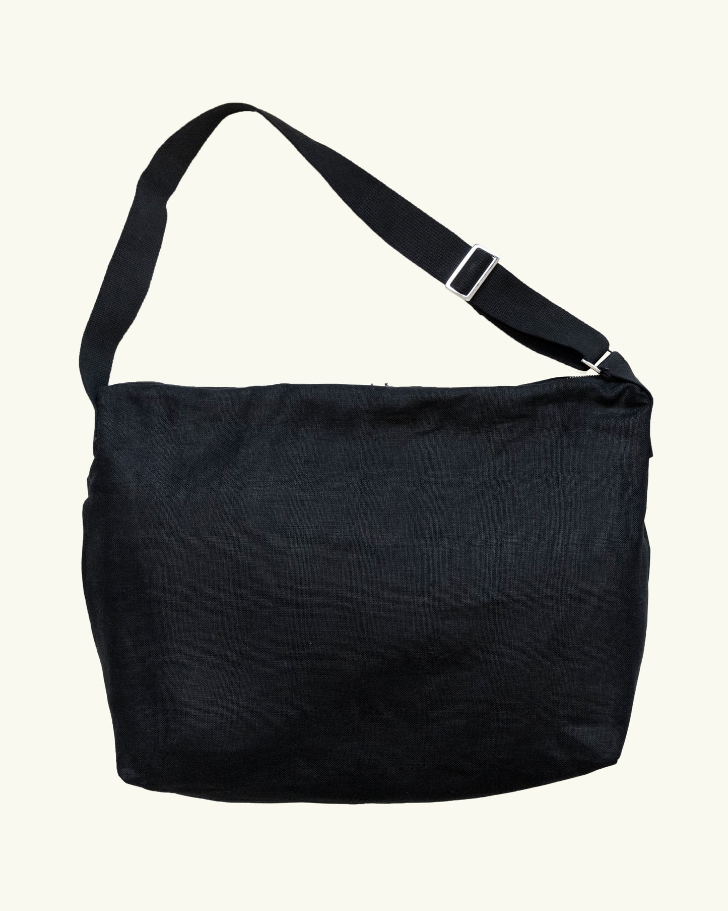 HEAVY LINEN RESORT BAG -BLACK-