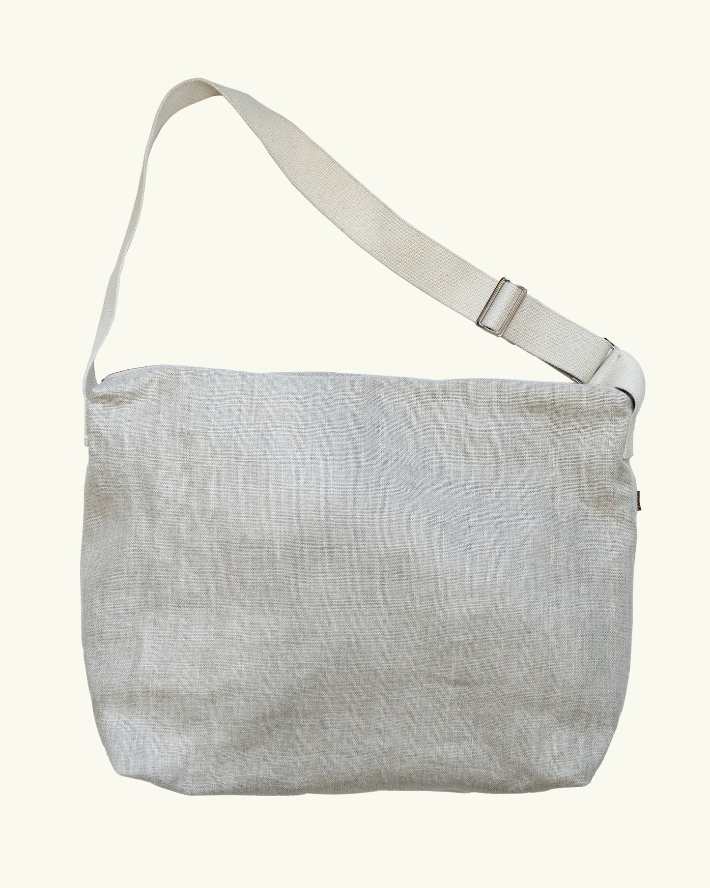HEAVY LINEN RESORT BAG -NATURAL-