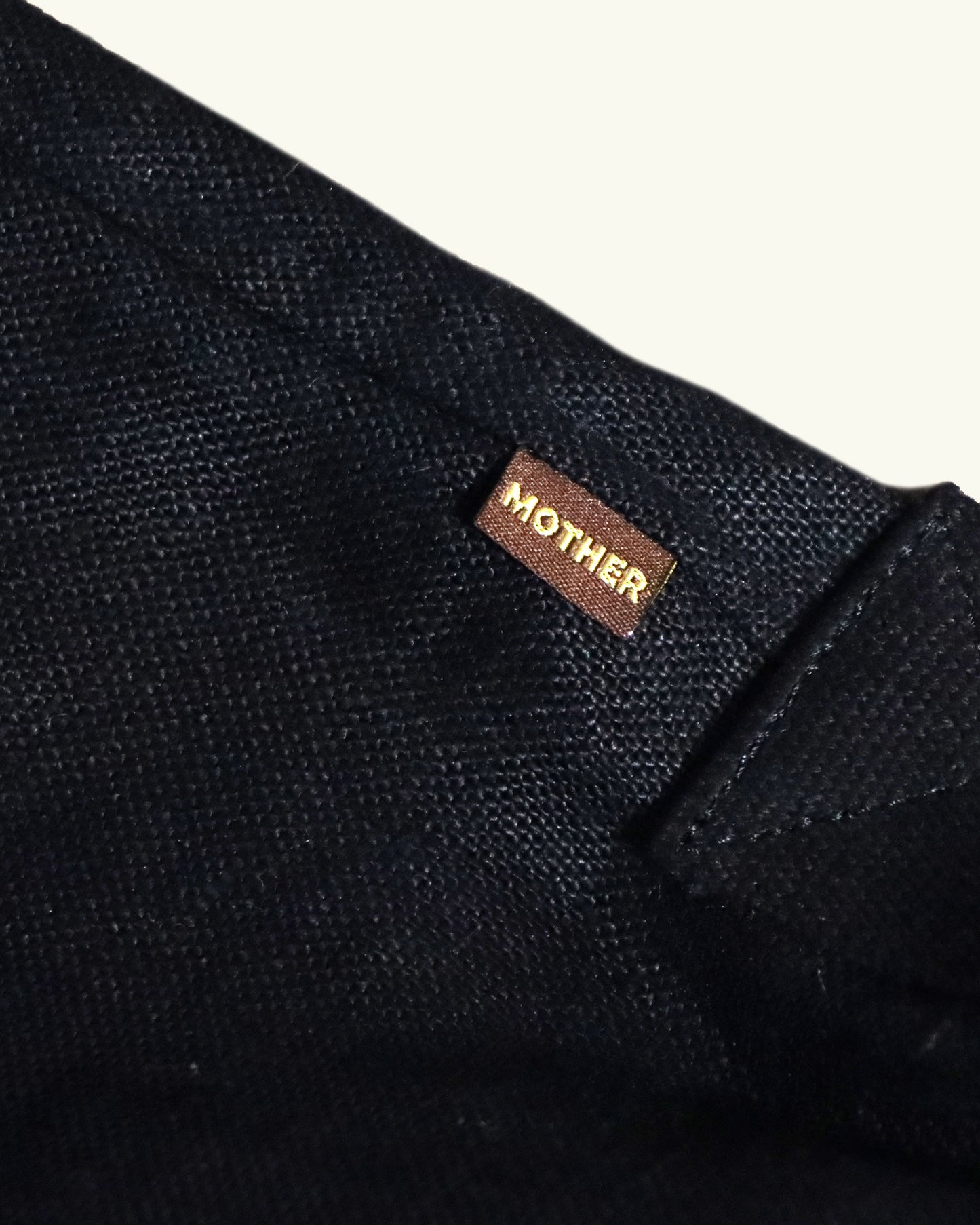 HEAVY LINEN RESORT BAG -BLACK-
