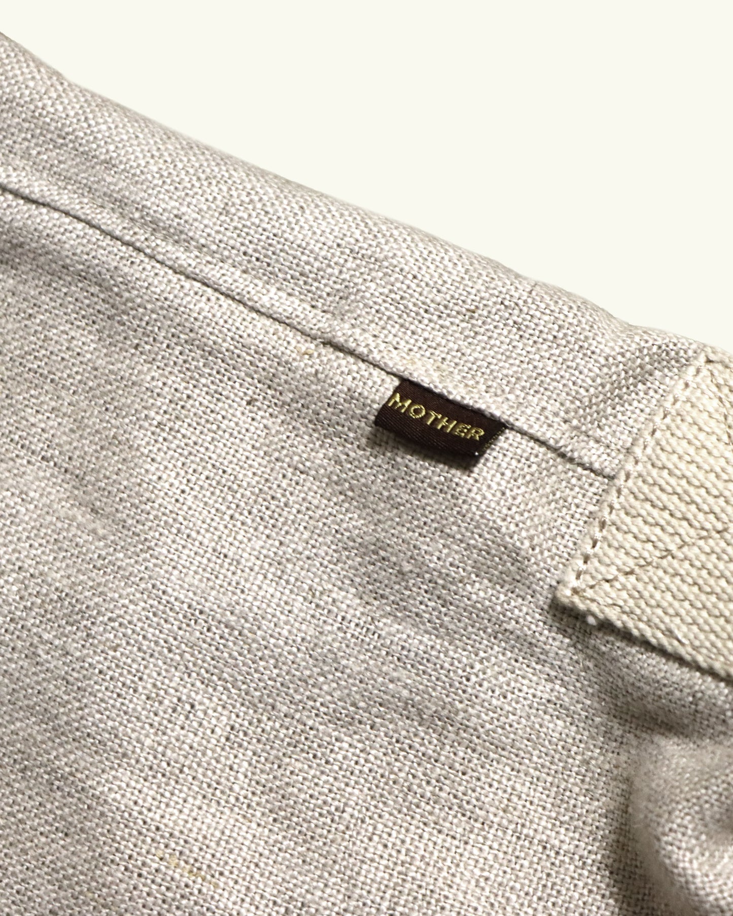 HEAVY LINEN RESORT BAG -NATURAL-