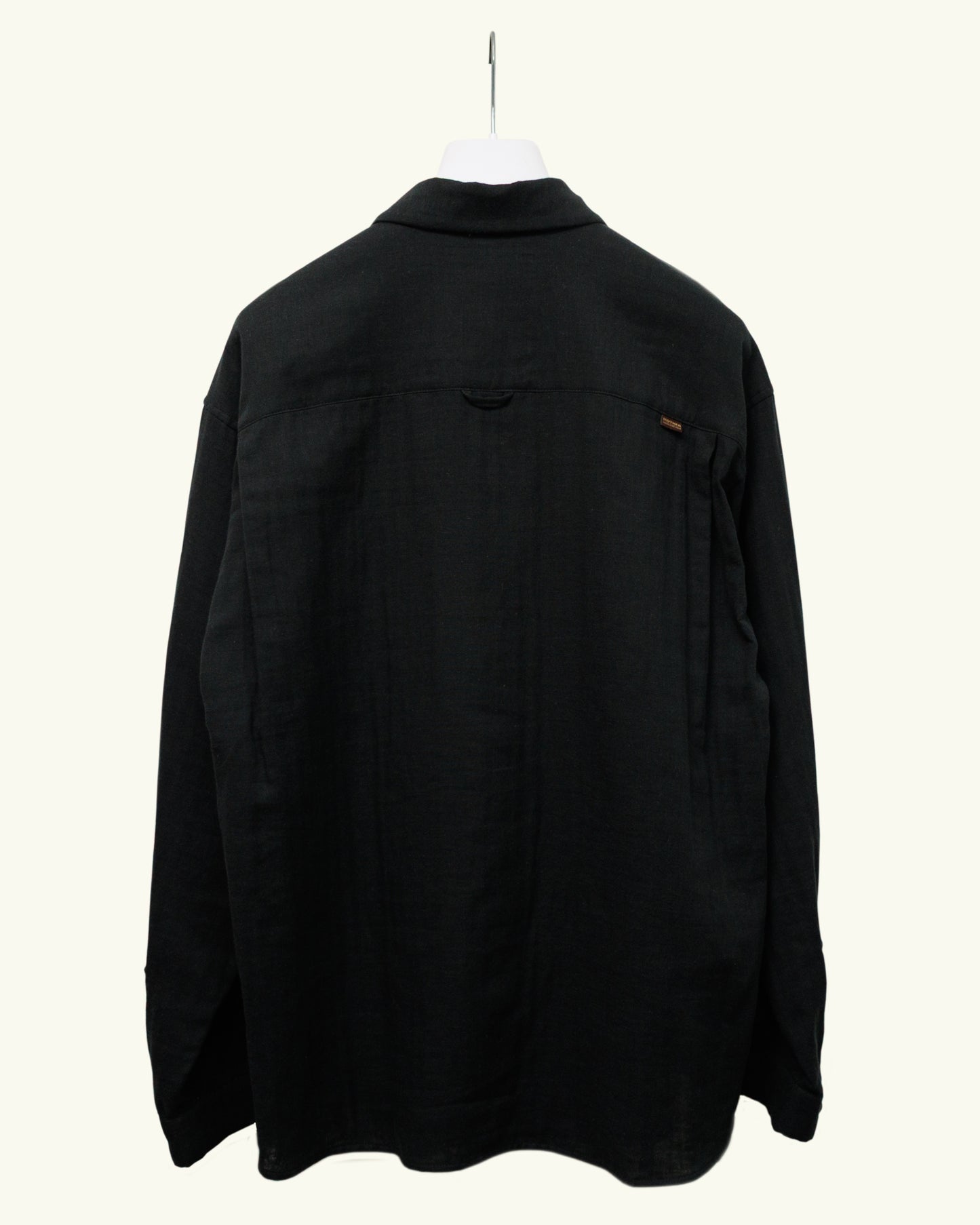 COTTON GAUZE SOFT L/S SHIRT -BLACK-