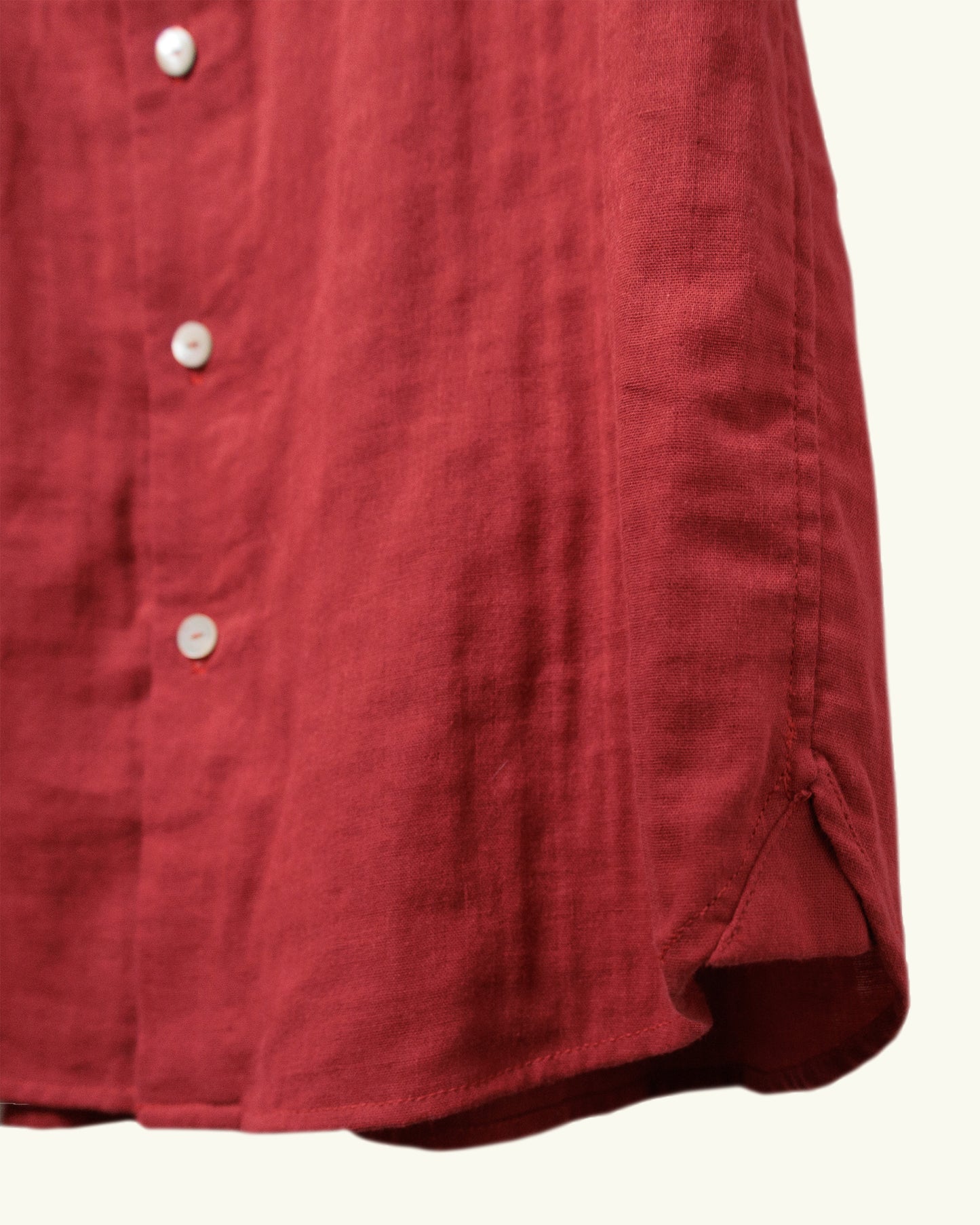 COTTON GAUZE SOFT L/S SHIRT -RED-