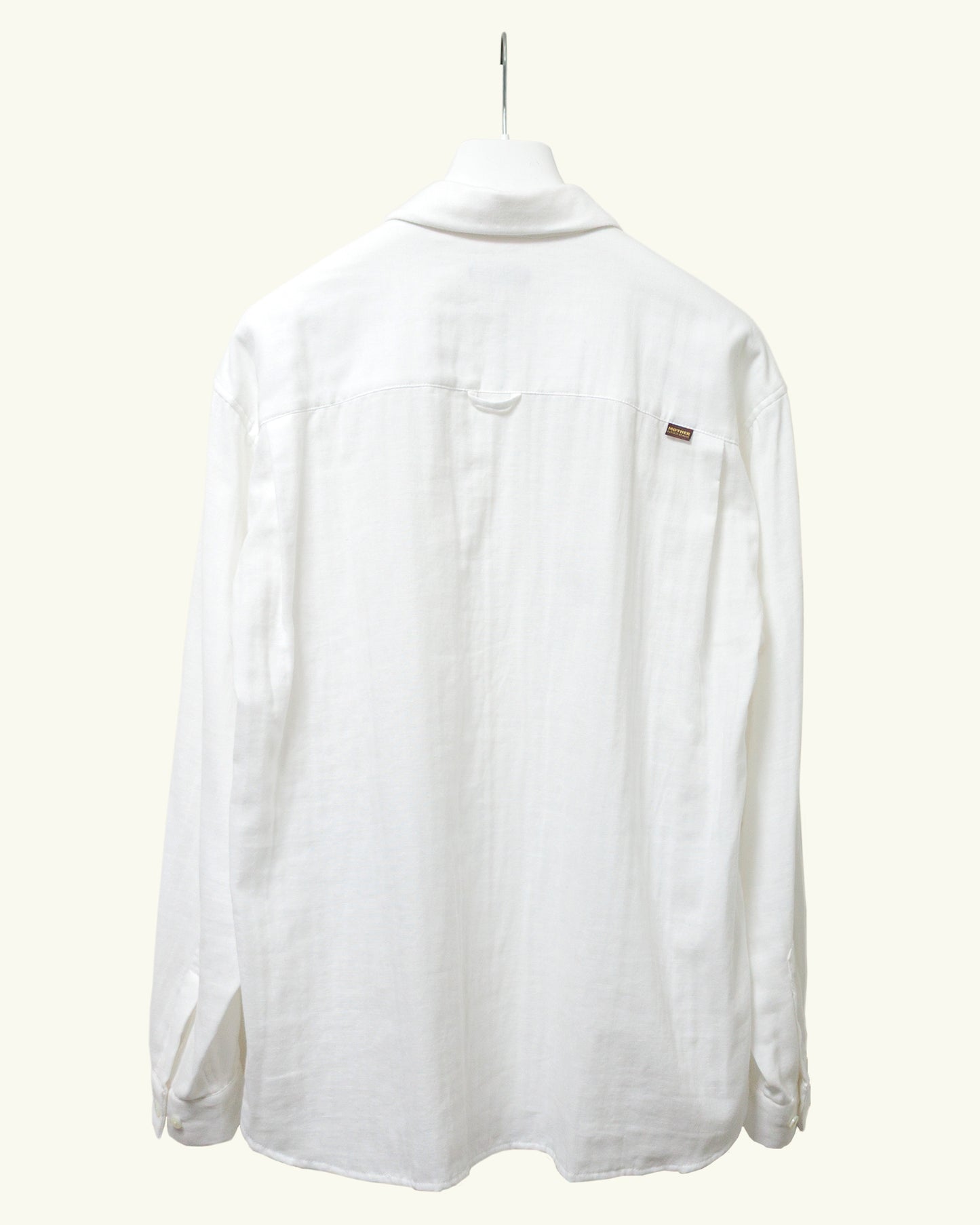 COTTON GAUZE SOFT L/S SHIRT -WHITE-