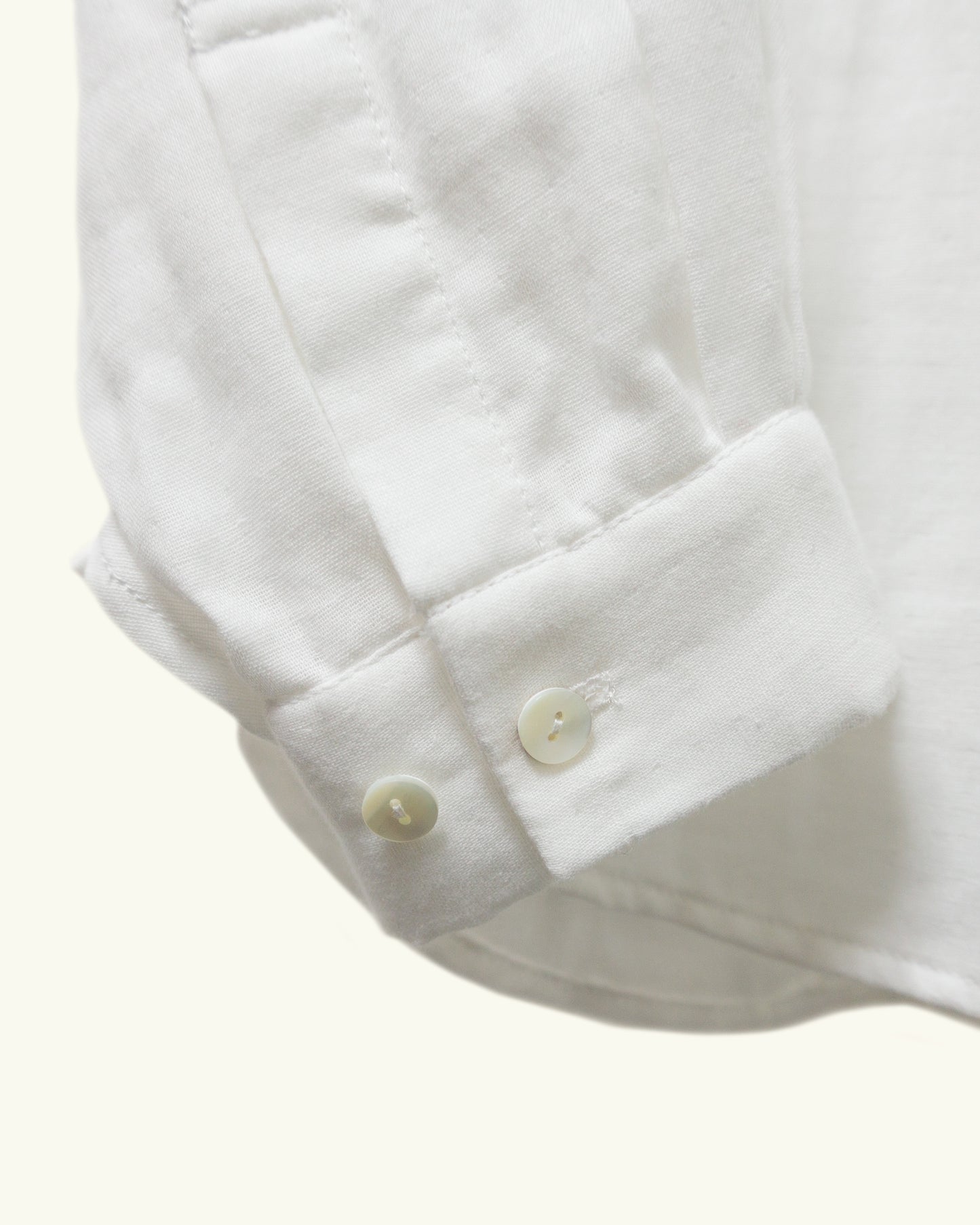 COTTON GAUZE SOFT L/S SHIRT -WHITE-