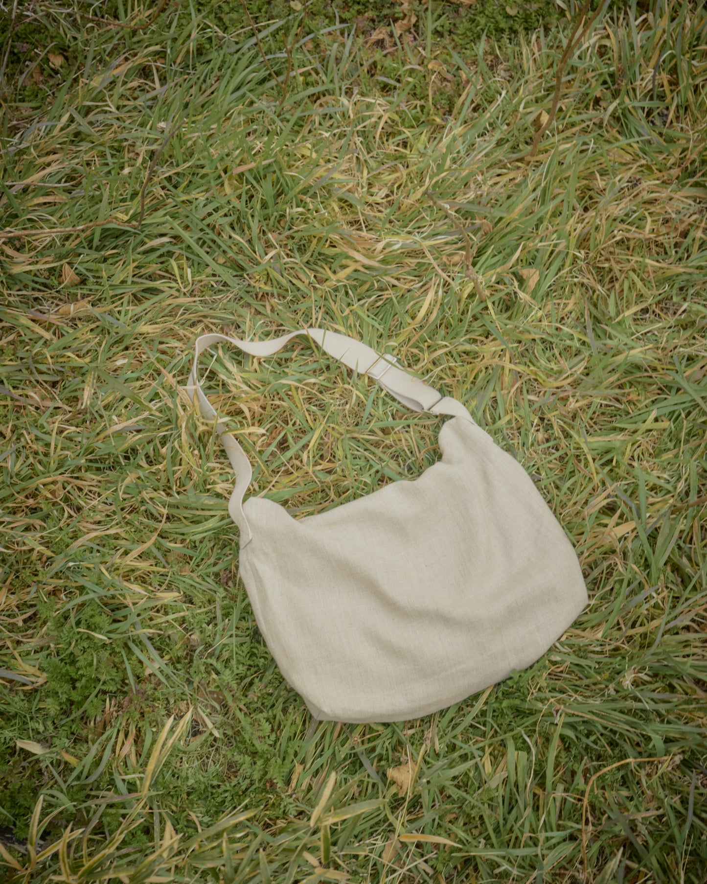 HEAVY LINEN RESORT BAG -NATURAL-