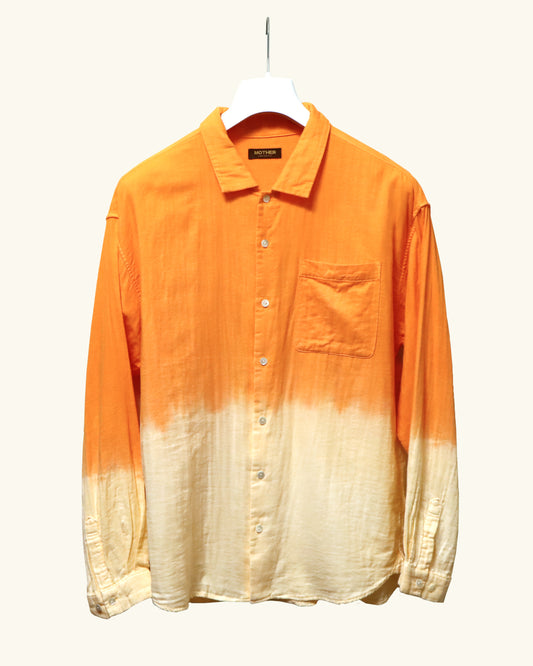 -EXCLUSIVE- COTTON GAUZE SOFT L/S SHIRT -ORANGE GRADIENT 1-