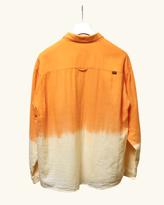 -EXCLUSIVE- COTTON GAUZE SOFT L/S SHIRT -ORANGE GRADIENT 1-